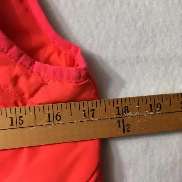 Aeropostale Women Zipper Puffy Vest SMALL HOT PINK - Picture 4 of 6